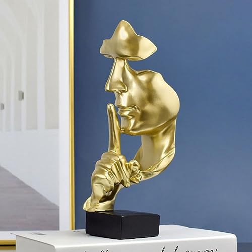 Le Silence est doré statue décorative haut de gamme au design abstrait chic
