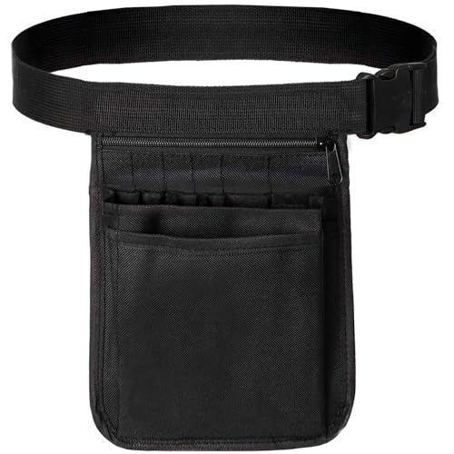 Gürteltasche Einzelhandel,Krankenschwester Gürteltasche,Krankenschwester Organizer,Utility Hüfttasche Arbeit Organizer,Hüfttasche mit Verstellbarem Gürtel,Multifunktionale (Schwarz)