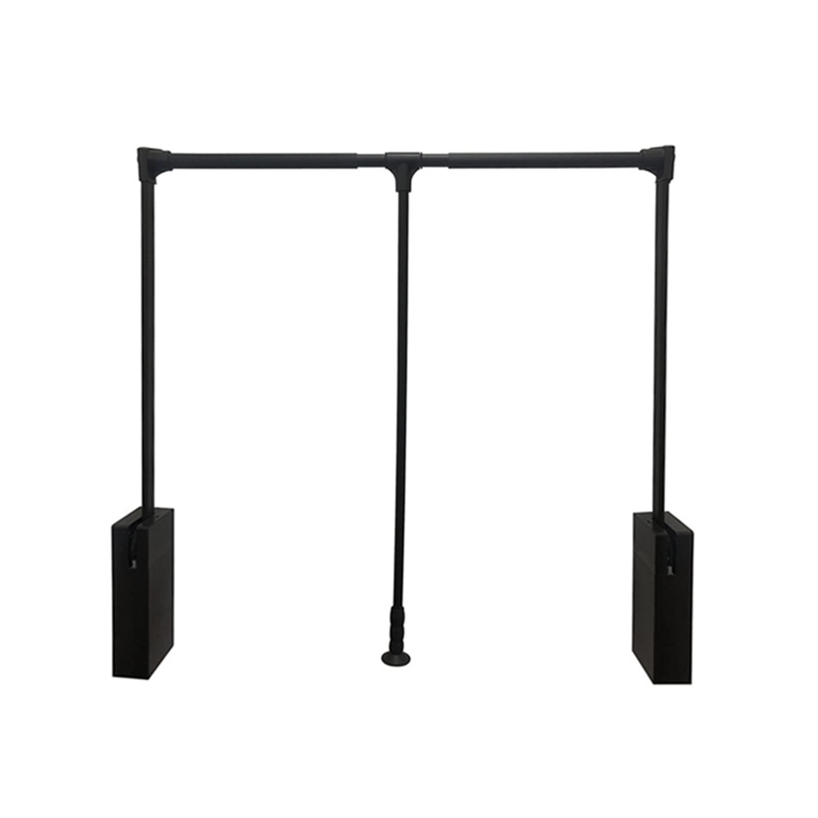Tringle de penderie réglable 660-890mm avec barre de suspension 90° et double tirette