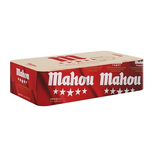 Miniatura 3 de Mahou 5 Estrellas, Cerveza Lager Dorada, Pack 28 Latas x 33cl