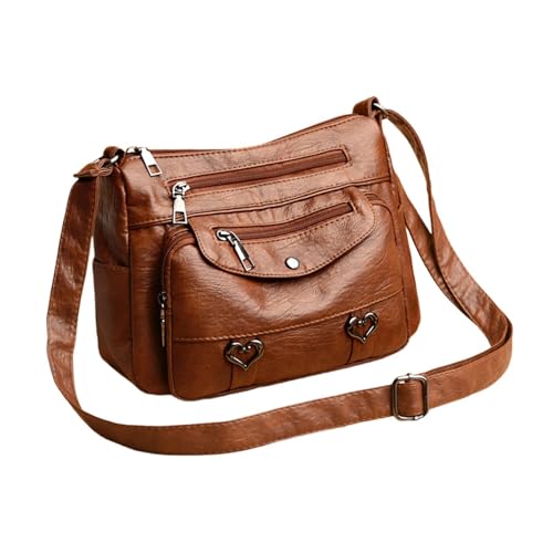 Pistro Damen PU Leder Crossbody Tasche
