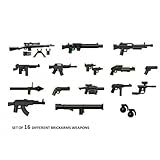 brickarms lego minifigures Spielzeugwaffe Custom WW2 BRICKARMS Waffen Set 18 Waffen und Zubehör für LEGO® Figuren
