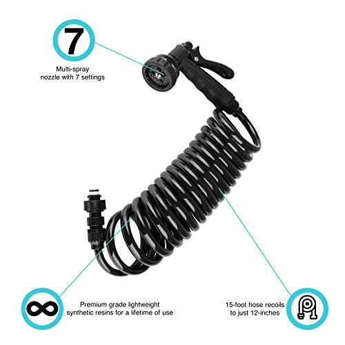 Dura Faucet DF-SA189-BK RV Exterior Quick Connect Sprayer, Hose, and Exterior Spray Box Kit (Black) - Thumbnail 3