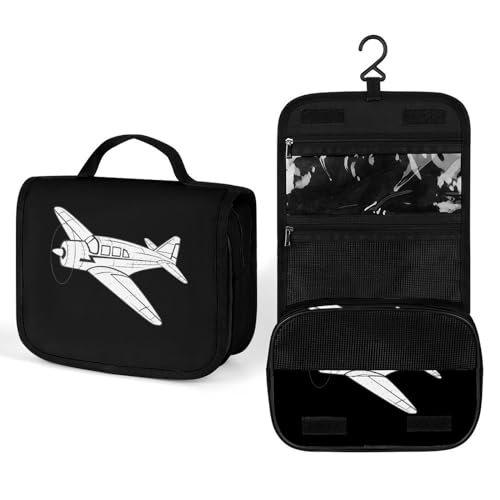 Neceser colgante de avión para mujer, bolsa de maquillaje de viaje, organizador de cosméticos, accesorios esenciales de viaje