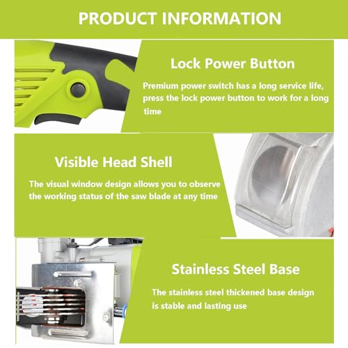 forplubossmmp Electric Wall Chaser 4000W Groove Cutting Machine, Electric Slit Grooving Machine w/Adjustable Depth & Width, Includes 5 Saw Blades, 4 Gloves, Water Pump, Water Pipe, Toolbox,green 6 forplubossmmp Electric Wall Chaser 4000W Groove Cutting Machine, Electric Slit Grooving Machine w/Adjustable Depth & Width, Includes 5 Saw Blades, 4 Gloves, Water Pump, Water Pipe, Toolbox,green - Image 6