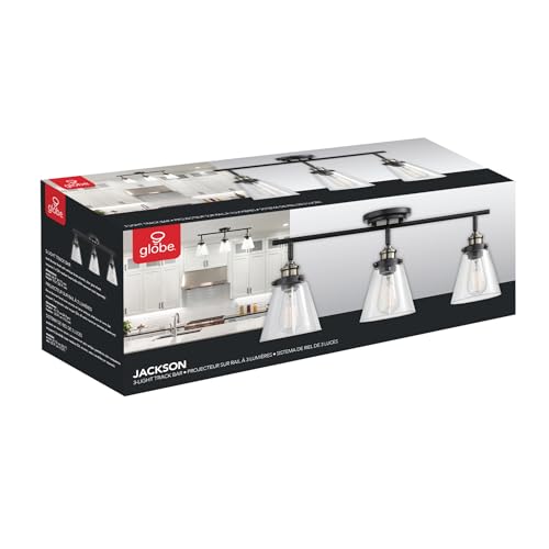 Globe Electric 59629 Jackson 3 Track Lighting, Dark Bronze, Antique Brass Accents by Globe Electric - Image 7