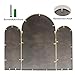 BAODANFU 3 Way Mirror Bathroom, Trifold Vanity Mirrors for Bathroom Bedroom, Large Arch Mirrors Decorative Vintage Gold, Adjustable Makeup Mirror for Braiding Hair 360° Way Tabletop & Wall Mounted