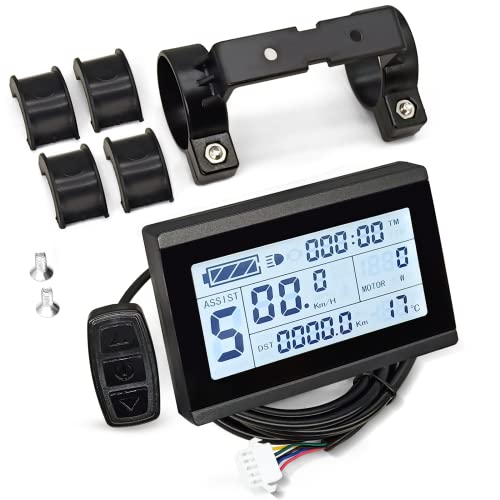 MUSELK E-Bike KT-LCD3 24V/36V/48V LCD Display with Waterproof and Normal Plug for KT Controller, Electric Bike Retrofit Kit Accessories