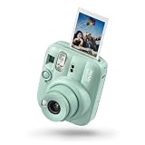 FUJIFILM instax mini 13™ Sofortbildkamera für Erwachsene | Kamera mit Sofortdruck für farbige Erinnerungen zum Anfassen – Selfiespiegel, Nahaufnahmemodus & automatische Belichtung |Lagoon Green