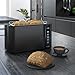 Arendo - 4 Slice Long Slot Toaster - Touch Panel - Remaining Time Display - Double Wall Housing – with Warming Rack – 7 Browning Settings – Auto Bread Centring – Reheat Refrost Cancel Function