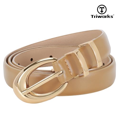 Image of TRIWORKS Women Belt for Jeans Pants Fashion Ladies Faux Leather belt