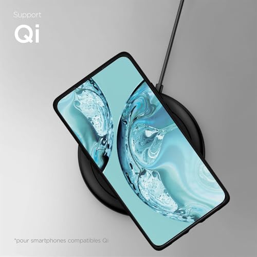 Coque protection Samsung S22 Plus silicone noir avec coque arriere souple