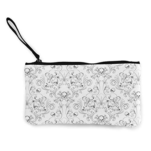 Preisvergleich Produktbild Portemonnaie, Kartenhalter, Geldbörse, Damen, Münzbörse und Beutel Totenkopf Blume