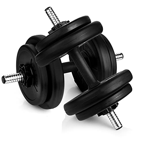 SPOKEY Burden Set Haltères 3 en 1 : 1 barre, 2 pinces et charges de 7,5 kg à 20 kg, entraînement et renforcement musculaire pour débutants et confirmés, kit parfait pour l'entraînement à la maison