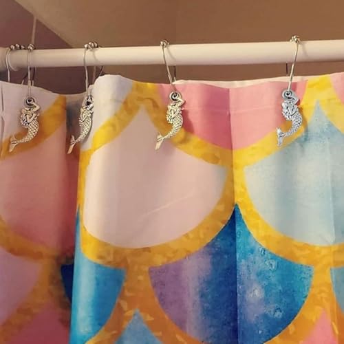Ganchos para cortina de ducha que ahorran espacio y decoran tu baño con sirenas 7