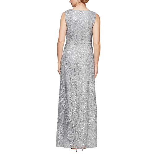 Image of Alex Evenings Women's Long Sleeveless Mother of the Bride Dress with Shawl (Petite and Regular Sizes)