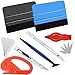 Messe mit günstig Kaufen-8 Stück Rakel für Folie, Rakel Set für Tönungsfolie Auto,Folierungs Werkzeug Set für Wrap Auto,2 Filzrakel Rakel,Folierung Rakel,Cutter,Messer mit 10 Klingen,Folierungs Werkzeug Kit