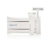 Vista 7 de World Amenities Kit de afeitado (Clear Frosted Sachet) - Servicios del hotel 288 unidades - Incluye maquinilla de afeitar de hoja doble y crema