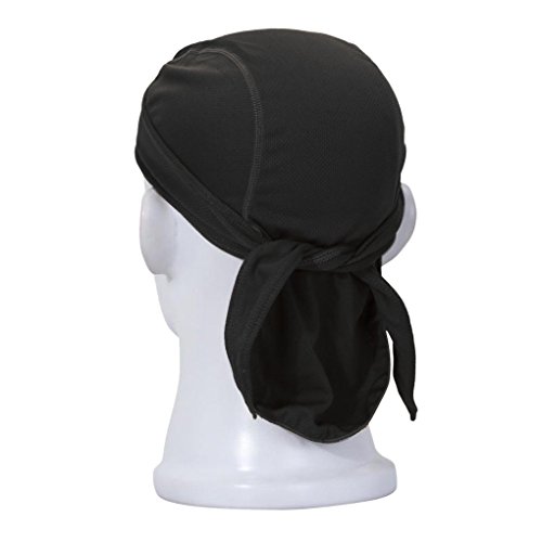 Cycling Skull Cap Sun UV Protection Cotton Bandana Dew Rap Head Wrap Running Sweatband Headband Headwear Breathable Moisture Wicking Beanie Gear Wind Dust Proof Halloween Pirate Costume (Black 17) - Thumbnail 4