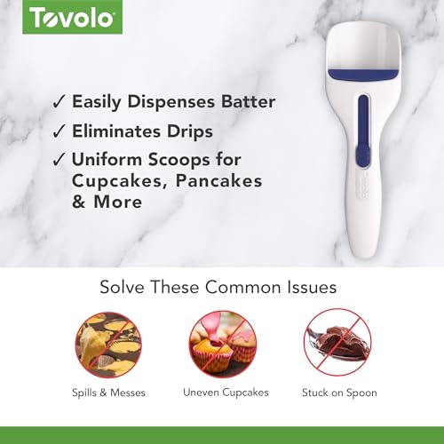 image for Tovolo Cupcake Scoop Batter Dispenser - Easy to Use Baking Scoop for M