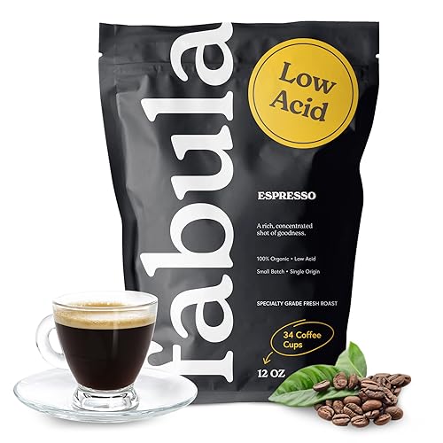 Fabula Low Acid Organic Coffee Beans - 12 Oz