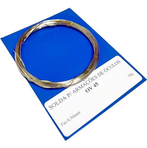 Fio Solda Prata Ov 45% P/armação Óculos Bijuteria 20 Gramas Reparo Armações e Jóias Fio 0,50mm