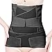Jing Chow 3 in 1 Postpartale Gürtel Unterstützung Der Genesung Nach Der Geburt Bauchweggürtel Bauchband Für Schwangerschaft Für Frauen Shapewear Gürtel (Schwarz, one Size)