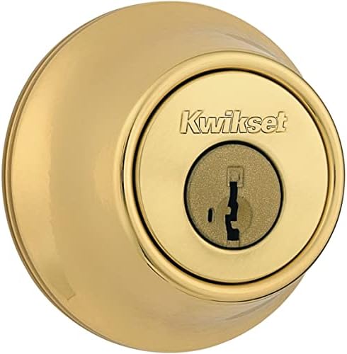 Kwikset 660 Single Cylinder Deadbolt featuring SmartKey® in Polished Brass