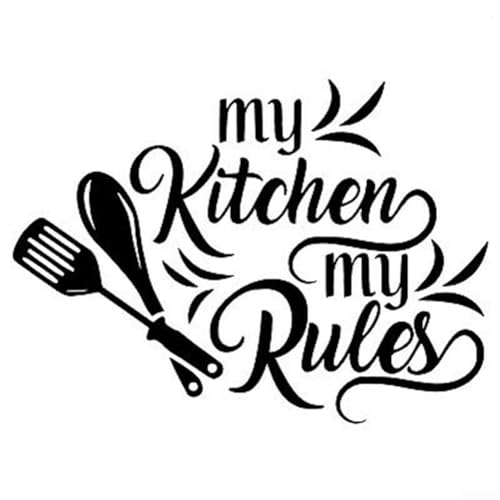 My Kitchen My Rules - Adhesivo de pared extraíble de PVC para decoración del hogar, cocina, comedor