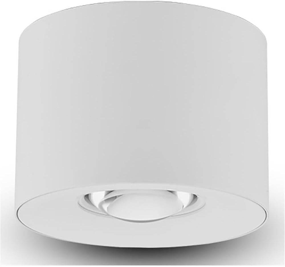 Pemberly Row 4.25" ETL LED Flush Mount Downlight, White Finish, Aluminum Body, Dimmable 3000K, 538 Lumens, Surface Mounted Ceiling Light for Residential or Commercial Use, Energy Star Certified