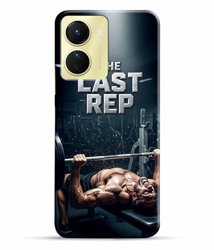 Image of Last Rep Gym Motivation Quotes Printed Hard Back Case Cover & Compatible for Vivo Y16 | V2204 | V2214 (Multicolor) - D1808