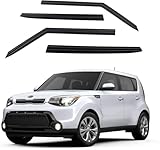 KD SAFE Smoke Window Visor Sun Rain Vent Guard 4 Pcs Set for Soul 2014~2019 Out Channel Visor