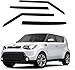 Safe Smoke Window Visor Sun Rain Vent Guard 4 Pcs Set for KIA Soul 2014~2019 Out Channel Visor