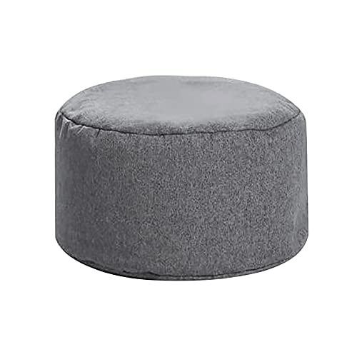 BAULMD Waschbar Pedal Hocker Pad, Modern Home Fußbank Trendiger Fußbank Beistelltisch, Herausnehmbaren Griff Rund Pouf Sitzhocker, Point schwarz Nylon-Hocker (Grau) Cover