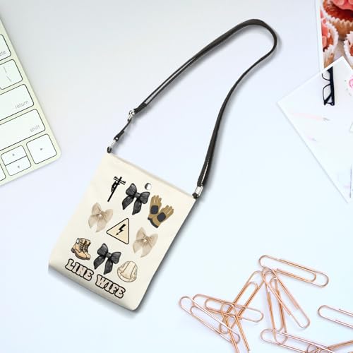 TIIMG Line Wife Gift Bow Storm Wife Lineman Pride Spouse Gift Electrical Lineman Wife Crossbody Bag4