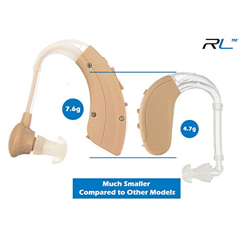 R&L Hearing Amplifiers 18A, Digital Sound Amplifer Device PSAP, Aid for Adults and Seniors, 10 Days of Battery Life (Beige) - Thumbnail 6