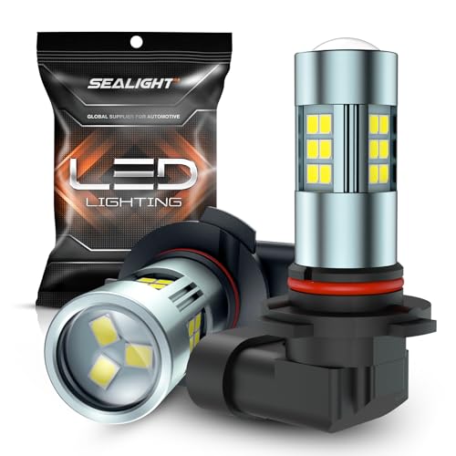 SEALIGHT H11 H8 H16 LED Fog Light Bulbs or DRL, Real 360° illumination Fog Bulbs, 6000K 400% Brightness Upgraded, H16 Front Fog Lamp, Pack of 2, Plug&Play by SEALIGHT - Used condition - CA$19.59