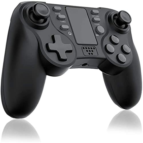 Elyco Controller für PS4, PS4 Controller Wireless Bluetooth Gaming Gamepad Joystick mit Dual-Vibration-Turbo und Trigger-Tasten für Playstation 4 PS4/PS4 Slim/PS4 Pro