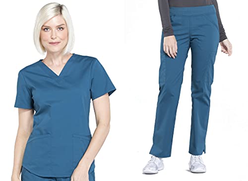 Ensemble médical Cherokee pour des gardes hospitalières actives en bleu