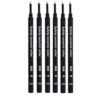 SCHMIDT 888, BOLD/BROAD 6 pack Refills Black