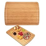 30" Extra Large Bamboo Cutting Boards for Kitchen, Wooden Chopping Board with Juice Groove, Reversible Butcher Block Cutting Board Carving Board for Meat Turkey Veggies, 30 x 20 Inch