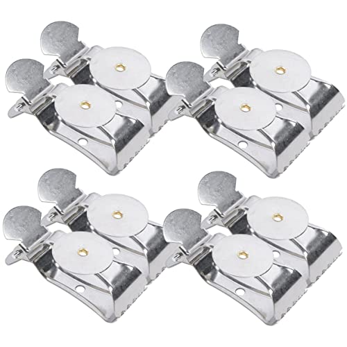 MUELODSIC 8 Piezas Clips de Sujeción para Cortinas Inoxidable Diseño Serrado Antideslizante Duraderos y Resistentes para DIY Soporte Multifuncional para Cortinas y Objetos