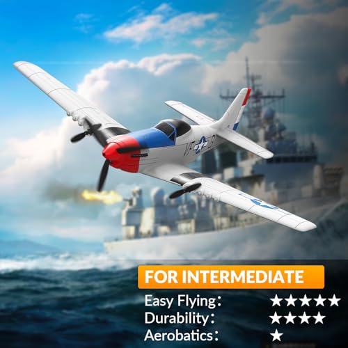 FLYCOLOR VOLANTEXRC RC Plane RTF for Beginners,2.4Ghz 3CH Remote Control Airplane Easy to Fly with G