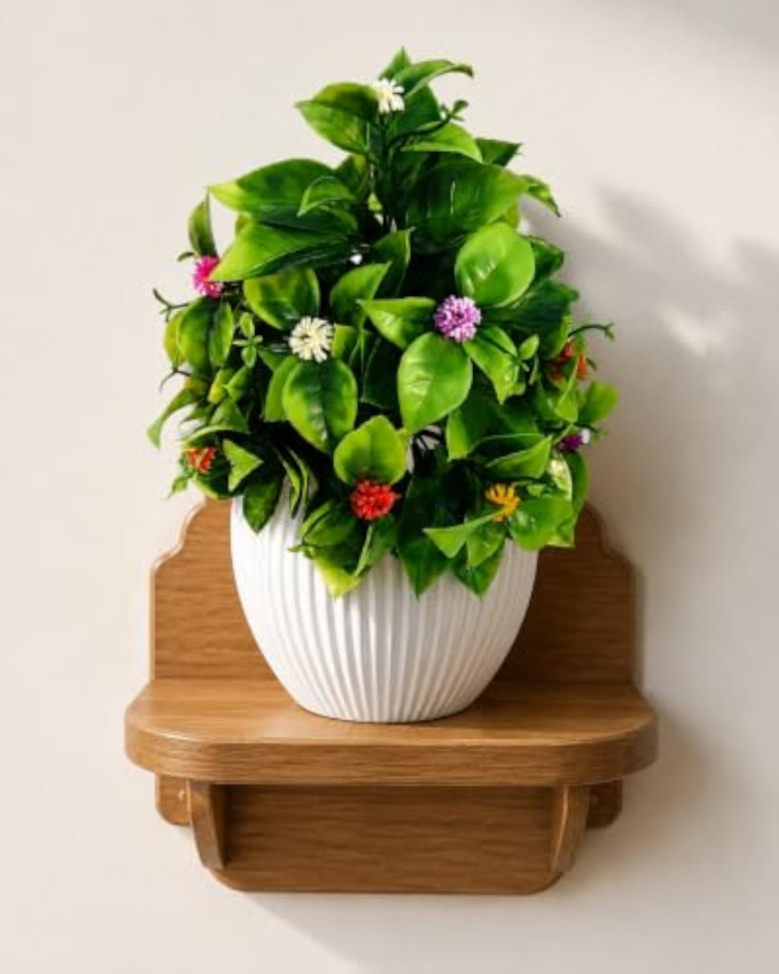 Artificial Potted Plant with White Pot