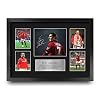 HWC Trading A3 FR Eric Cantona Gift Gesigneerd Grote Ingelijste A3 Gedrukt Handtekening Geschenken Print Foto Display