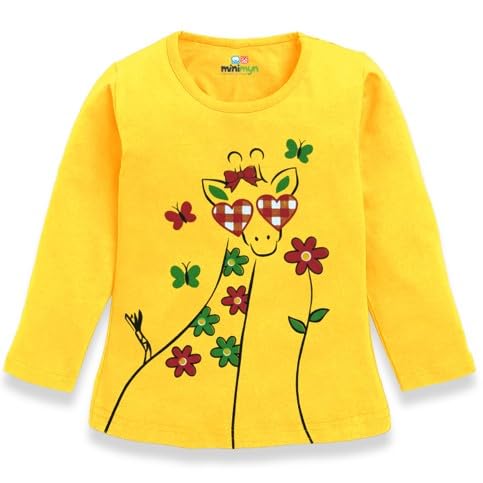 Berry Joy Kids Girls Full Sleeves Regular Fit Cotton T-Shirt - Pack of 3 | Full Sleeves Tshirt for Girls 3-6 Months (3026) - Image 5 thumbnail