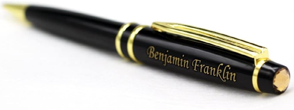 Custom Engraved Executive Pen Gift Set – Personalized Brass Ballpoint Pen with Matching Paper Tool – Elegant Gift Box (Black) - Image 3