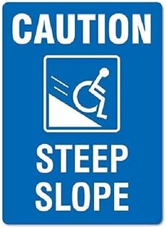 Caution Steep Slope Sign Traffic and Parking Metal Tin Sign 12X 8 Inches Caution Danger Insurance Security Warning Notice Signs