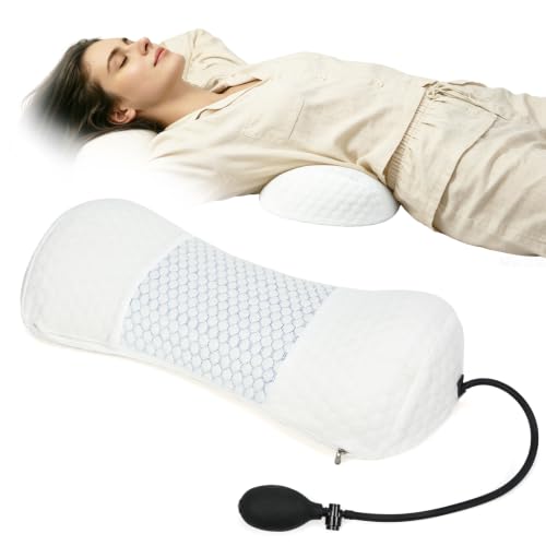 Wdmiya Lumbar Support Pillow for Bed, Adjustable Height 2"-5" Inflatable