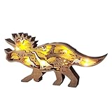 Giocattoli di dinosauro per bambini -arte e mestieri per bambini -Dinosauro di vernice in legno, artigianato a multistrato in legno ornamenti portatili per animali portatili per i colleghi di amici